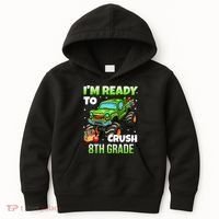 I'm Ready To Crush 8th Grade Monster Truck Kids Hoodie thumb 0