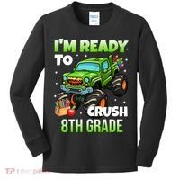 I'm Ready To Crush 8th Grade Monster Truck Kids Long Sleeve Shirt thumb 0
