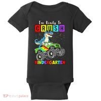 I'm Ready To Crush Kindergarten Dinosaur Back To School Baby Bodysuit thumb 0