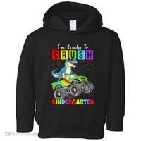 I'm Ready To Crush Kindergarten Dinosaur Back To School Toddler Hoodie thumb 0