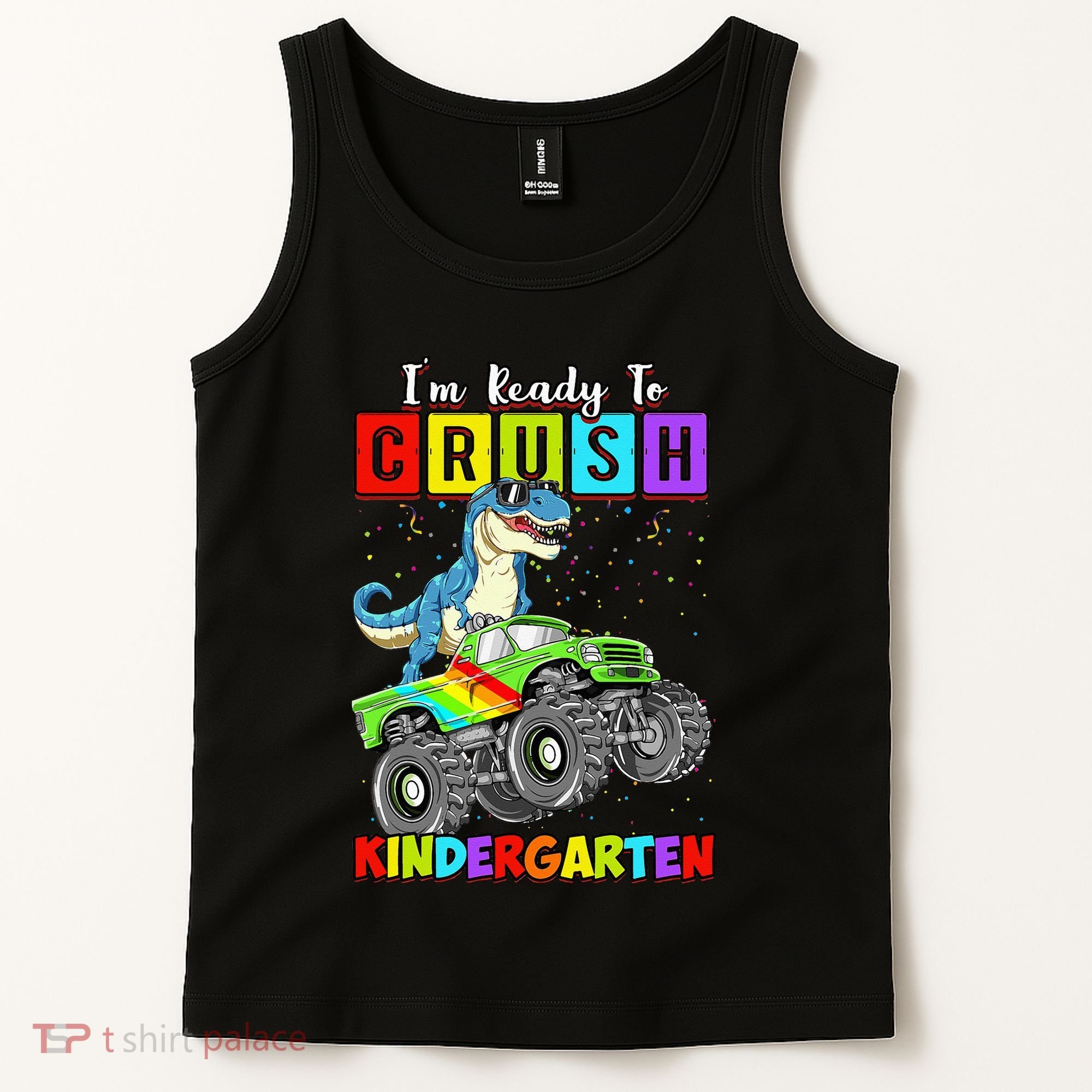 I'm Ready To Crush Kindergarten Dinosaur Back To School Tank Top