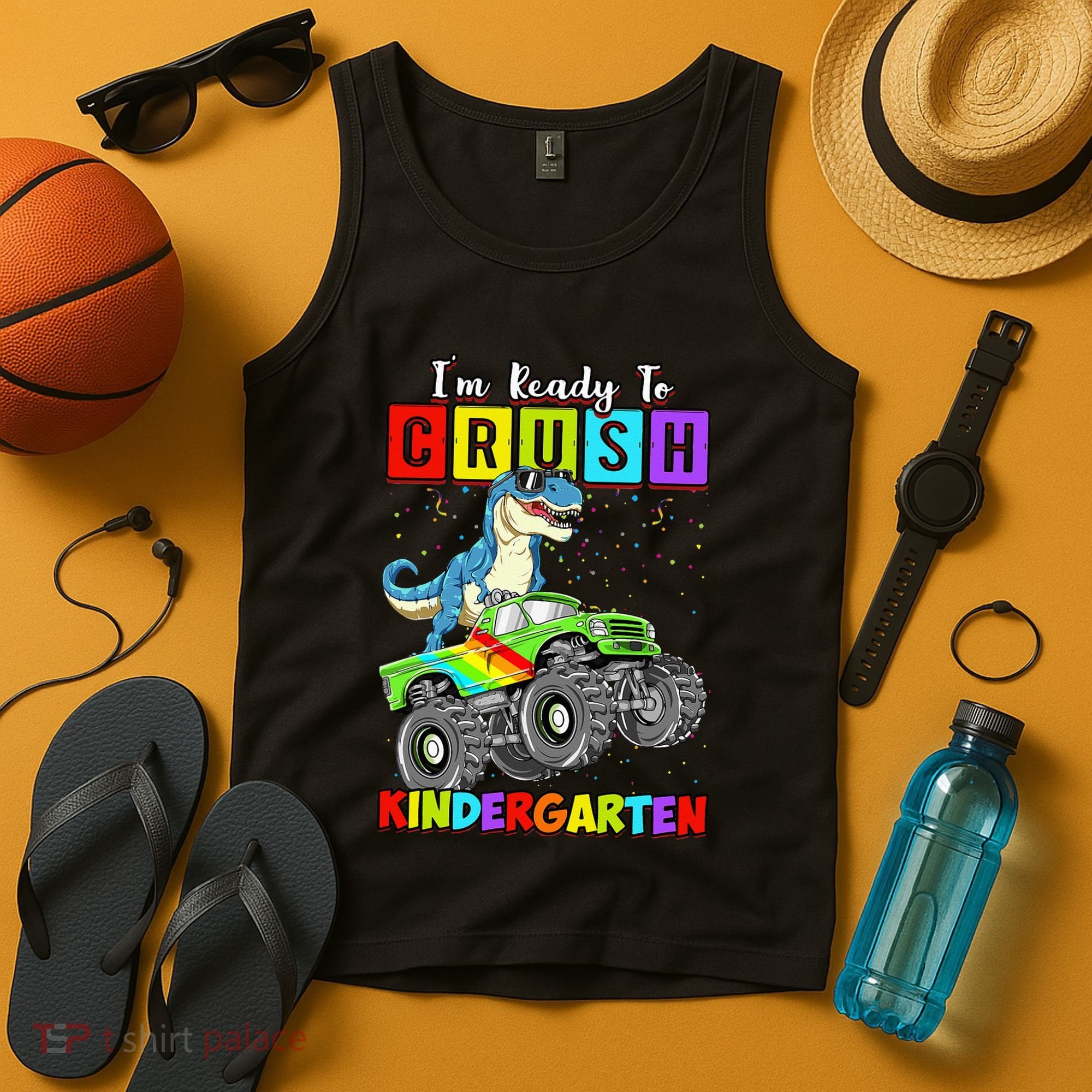 I'm Ready To Crush Kindergarten Dinosaur Back To School Tank Top