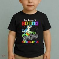 I'm Ready To Crush Kindergarten Dinosaur Back To School Toddler T-Shirt thumb 2