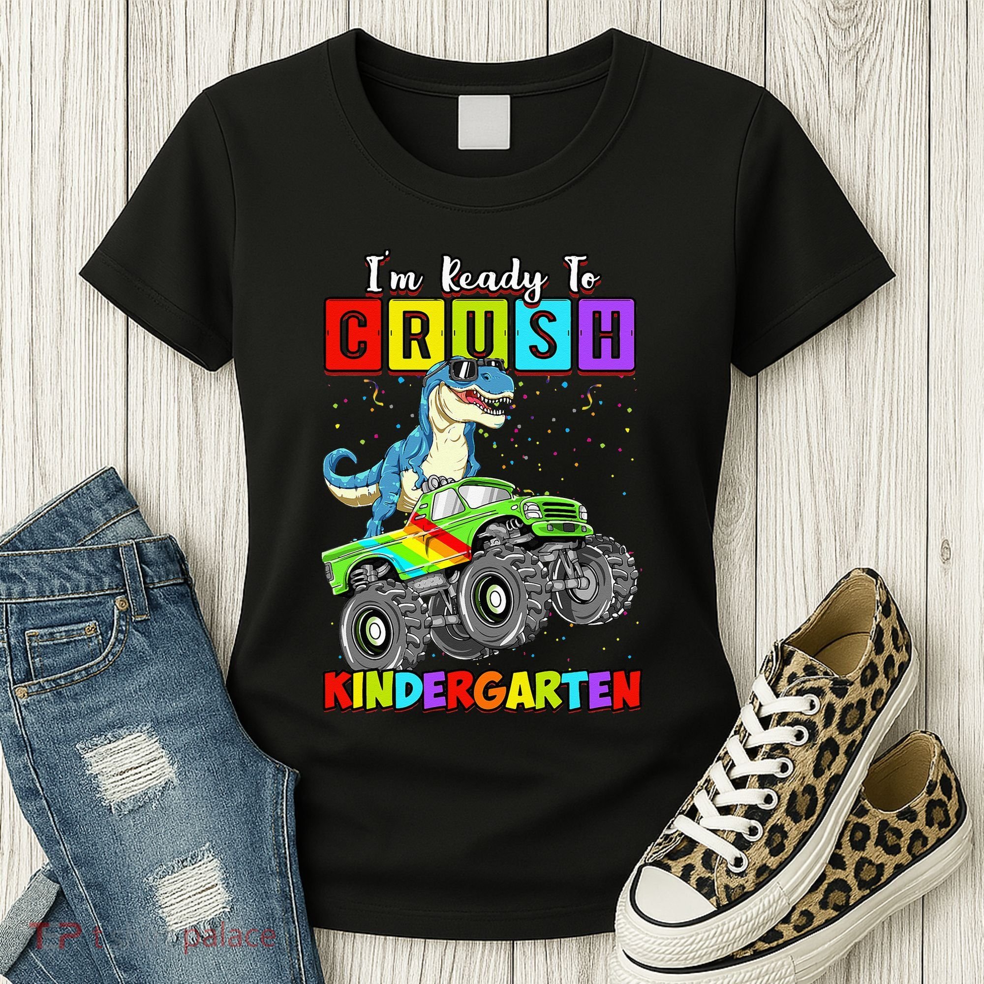 I'm Ready To Crush Kindergarten Dinosaur Back To School Women's T-Shirt