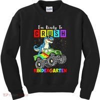 I'm Ready To Crush Kindergarten Dinosaur Back To School Kids Sweatshirt thumb 0