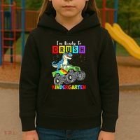 I'm Ready To Crush Kindergarten Dinosaur Back To School Kids Hoodie thumb 3