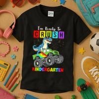 I'm Ready To Crush Kindergarten Dinosaur Back To School Kids T-Shirt thumb 3