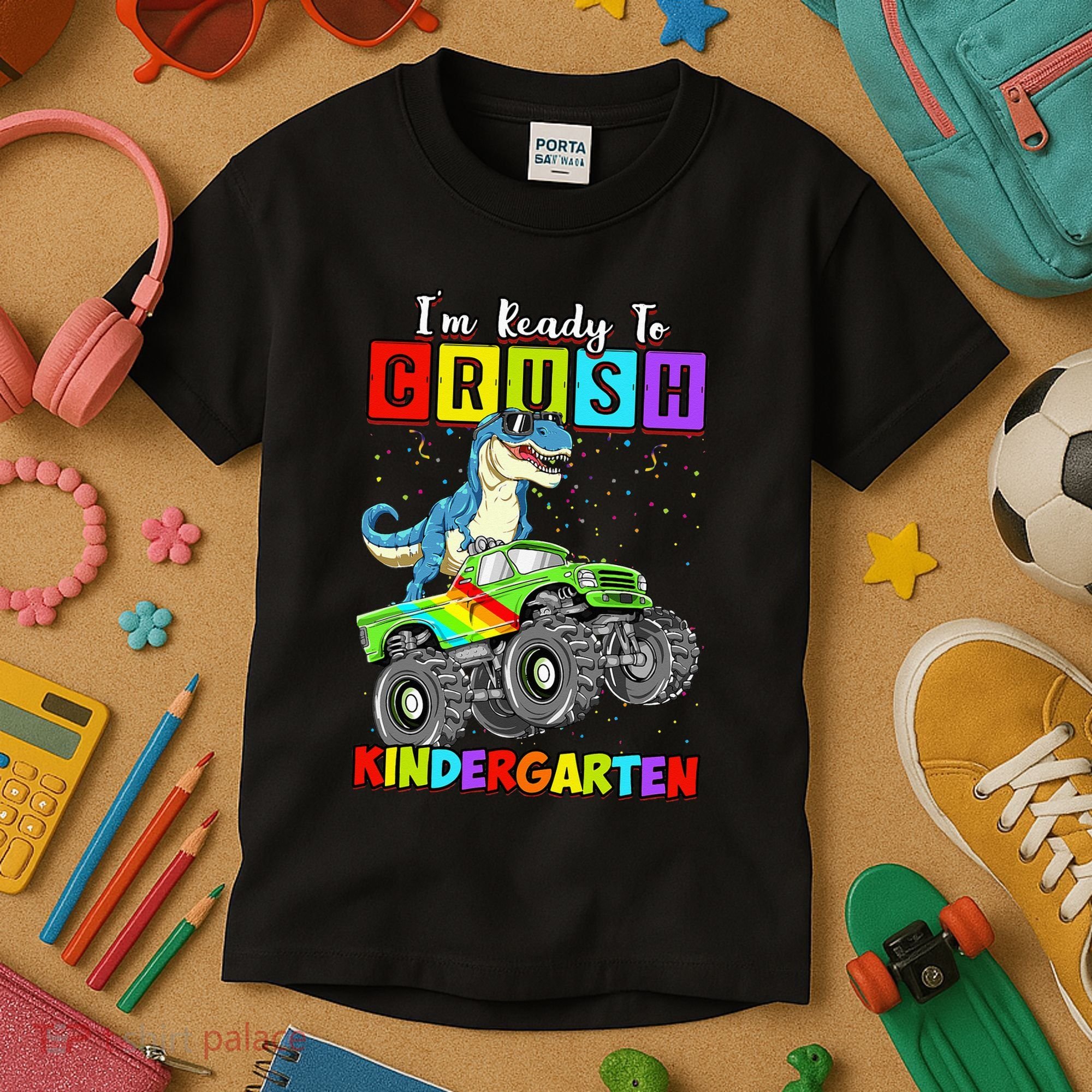 I'm Ready To Crush Kindergarten Dinosaur Back To School Kids T-Shirt