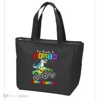 I'm Ready To Crush Kindergarten Dinosaur Back To School Tote Bag thumb 3