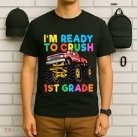 Im Ready To Crush 1st Grade First Day Monster Truck T-Shirt thumb 6