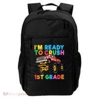 Im Ready To Crush 1st Grade First Day Monster Truck Backpack thumb 0