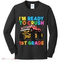 Im Ready To Crush 1st Grade First Day Monster Truck Kids Long Sleeve Shirt thumb 0
