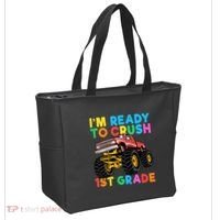 Im Ready To Crush 1st Grade First Day Monster Truck Tote Bag thumb 2