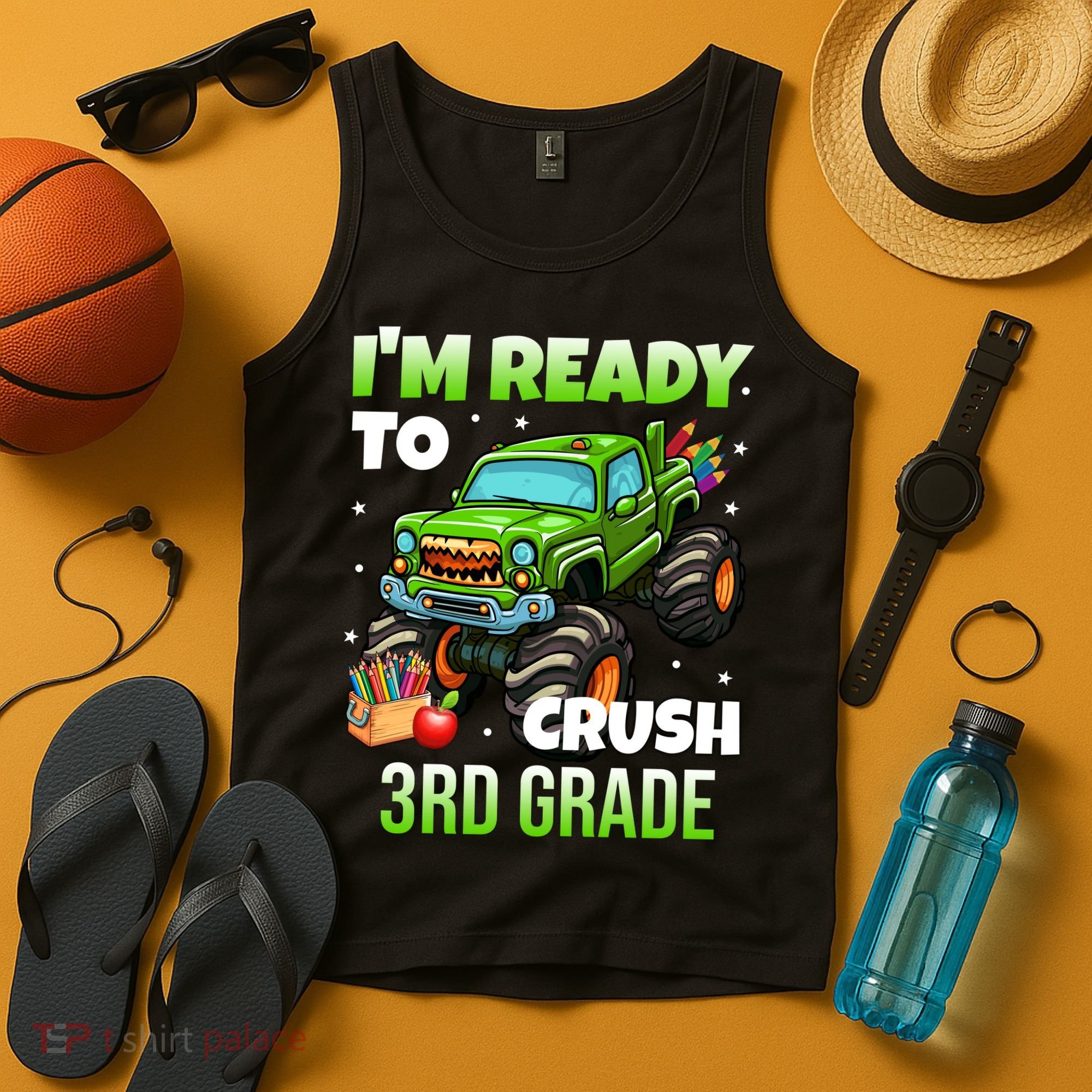 I'm Ready To Crush 3rd Grade Monster Truck Tank Top