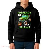 I'm Ready To Crush 3rd Grade Monster Truck Kids Hoodie thumb 4