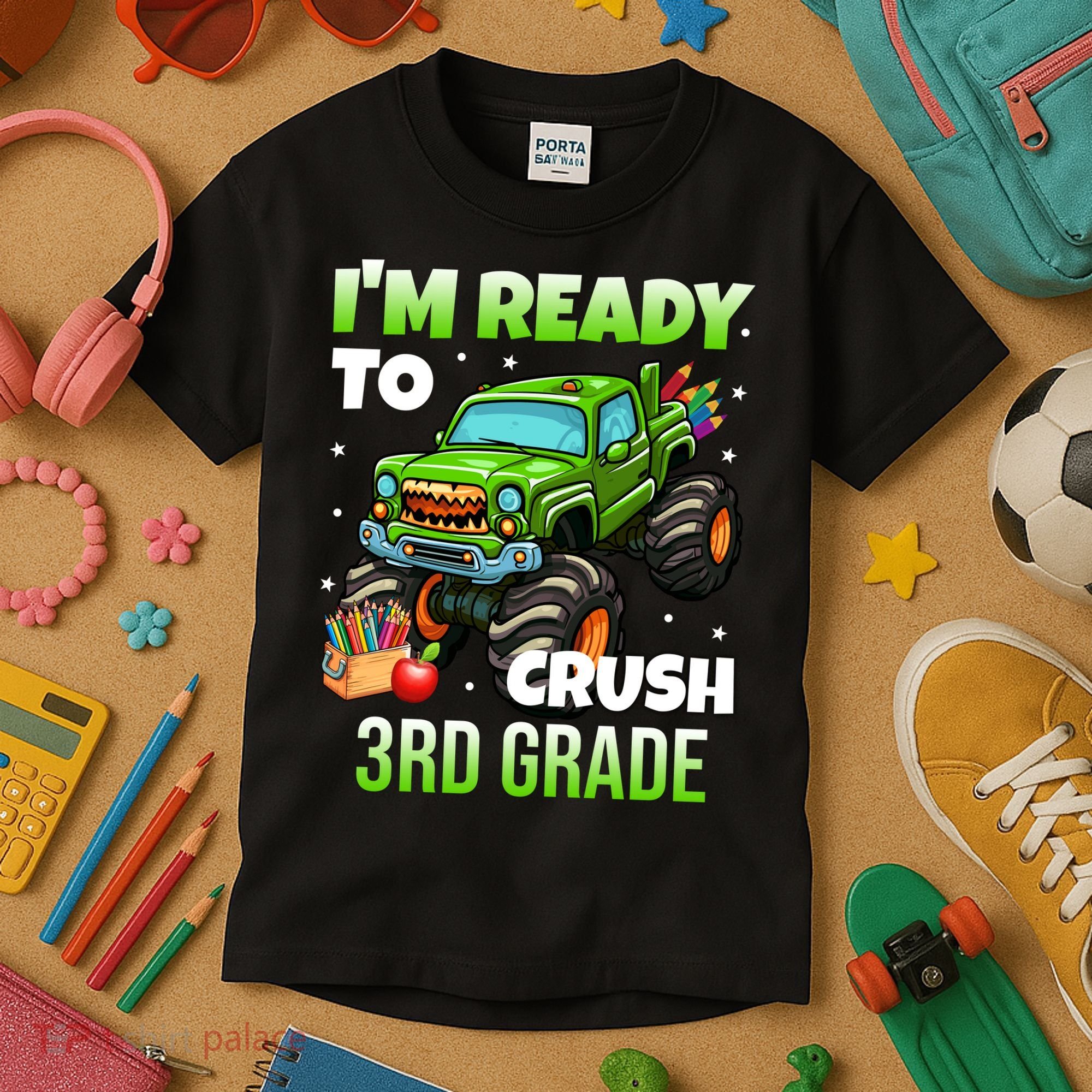 I'm Ready To Crush 3rd Grade Monster Truck Kids T-Shirt