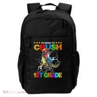 Im Ready To Crush 1St Grade T Rex Dinosaur Back To School Cute Gift Backpack thumb 0