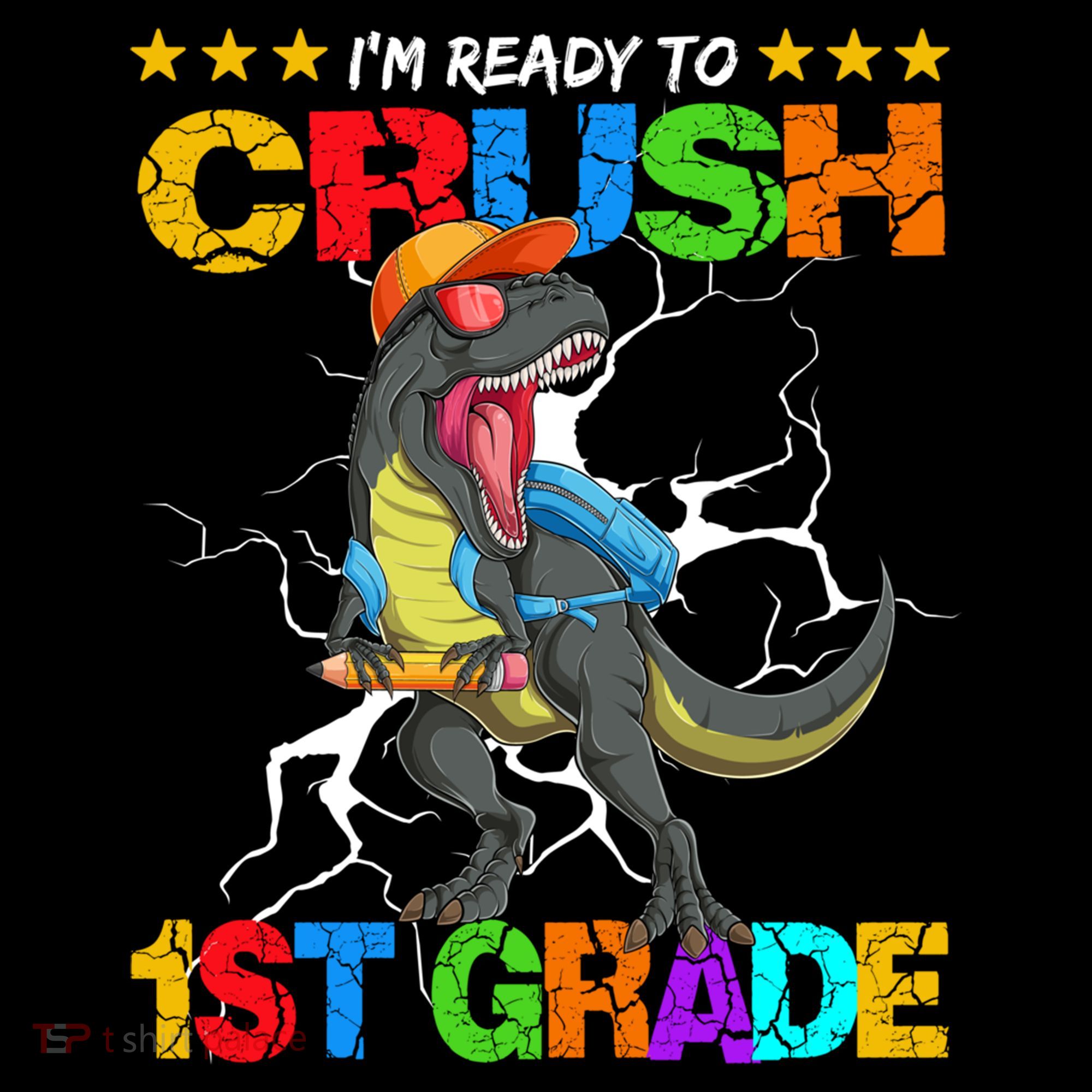 Im Ready To Crush 1St Grade T Rex Dinosaur Back To School Cute Gift Coffee Mug
