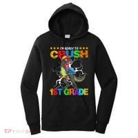 Im Ready To Crush 1St Grade T Rex Dinosaur Back To School Cute Gift Women's Hoodie thumb 0