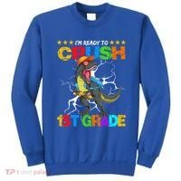 Im Ready To Crush 1St Grade T Rex Dinosaur Back To School Cute Gift Sweatshirt thumb 0