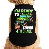 I'm Ready To Crush 4th Grade Monster Truck Doggie Tank thumb 0