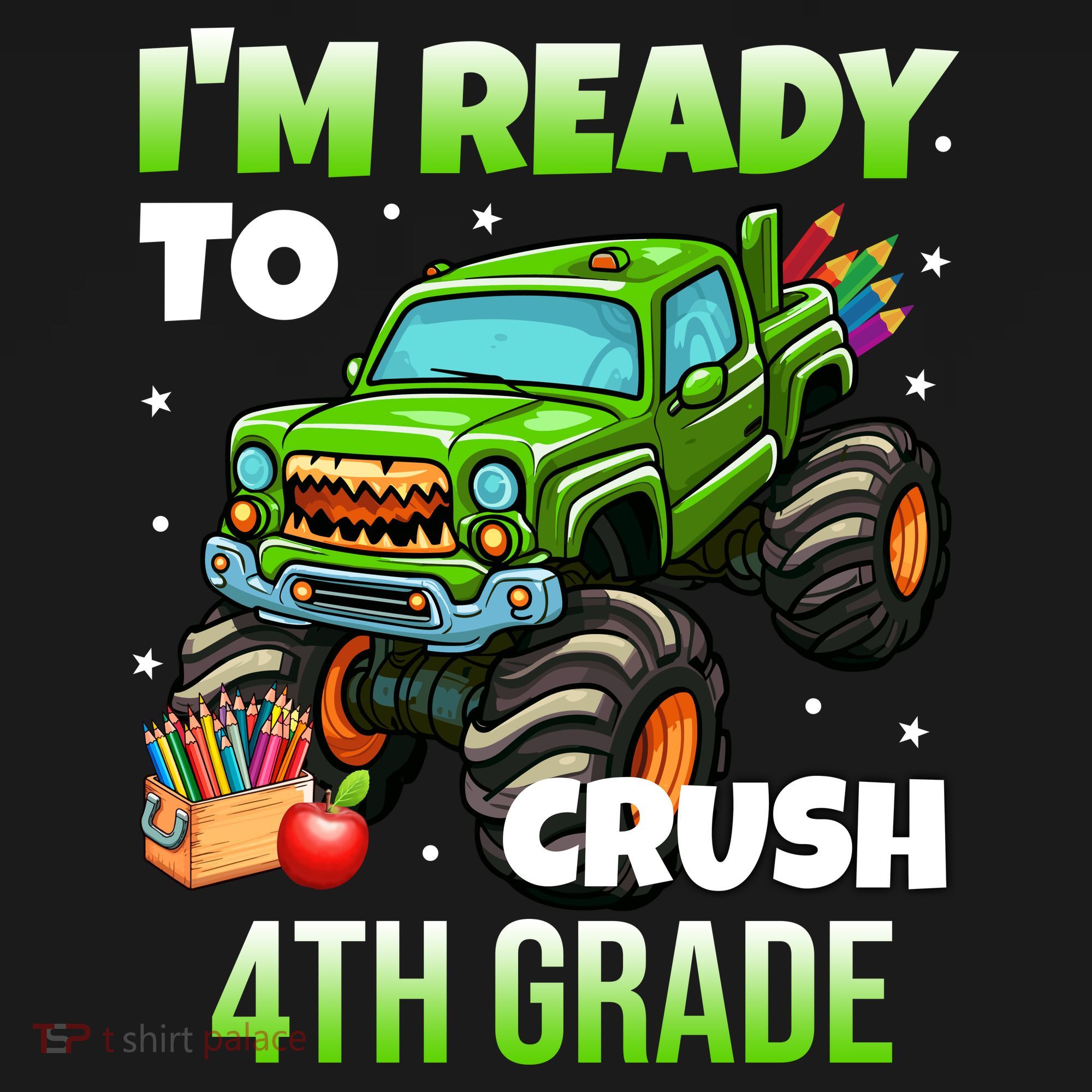 I'm Ready To Crush 4th Grade Monster Truck Women's Hoodie