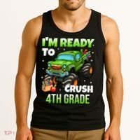 I'm Ready To Crush 4th Grade Monster Truck Tank Top thumb 3