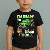 I'm Ready To Crush 4th Grade Monster Truck Toddler T-Shirt thumb 2