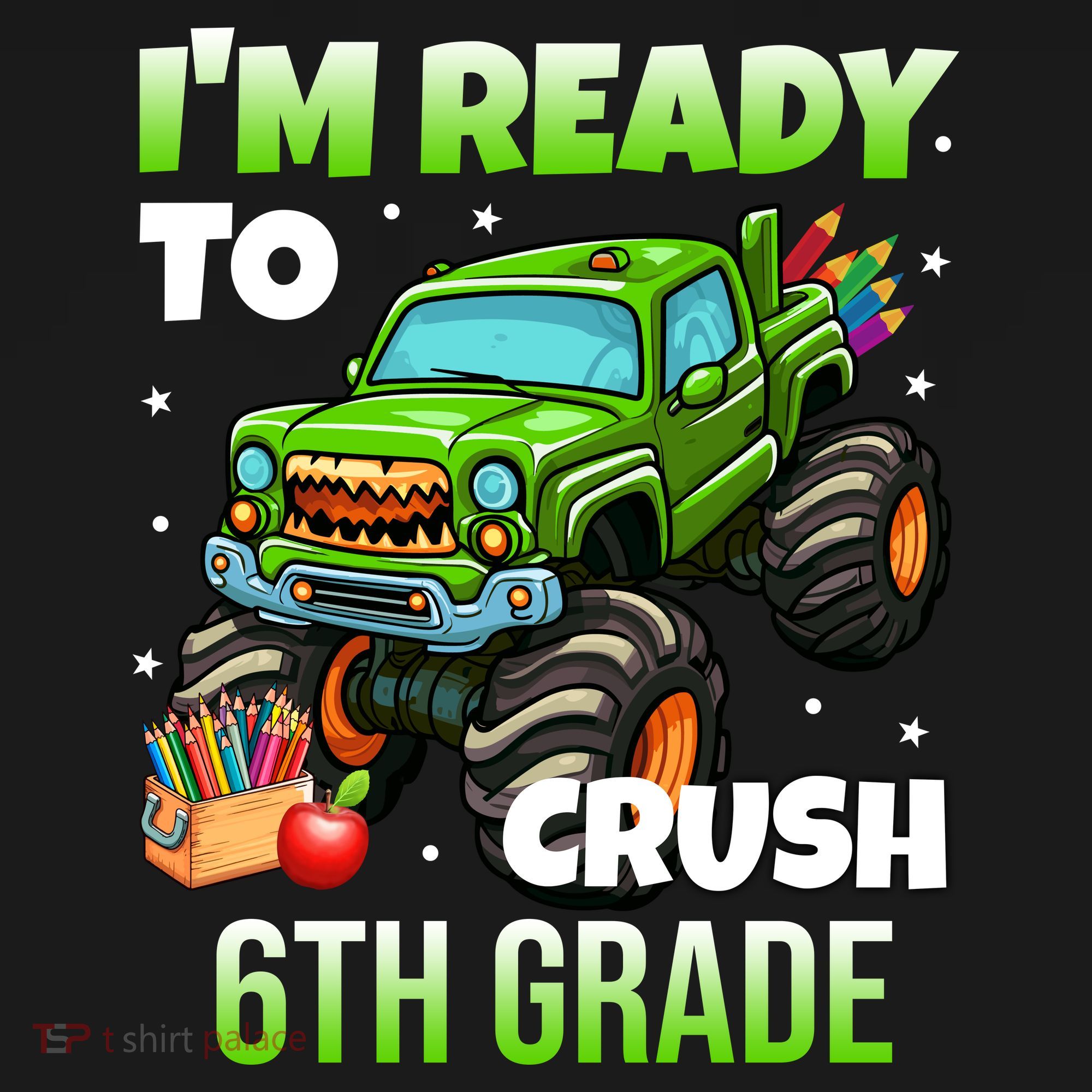I'm Ready To Crush 6th Grade Monster Truck Women's Hoodie