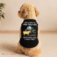 I Ride Tractors I Play With Cows And I Forget Things Farmer Doggie Tank thumb 2