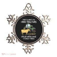 I Ride Tractors I Play With Cows And I Forget Things Farmer Ornament thumb 0
