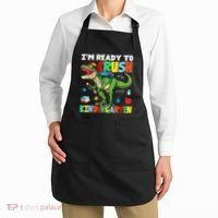 I'm Ready To Crush Kindergarten Back To School Dinosaur Apron thumb 2