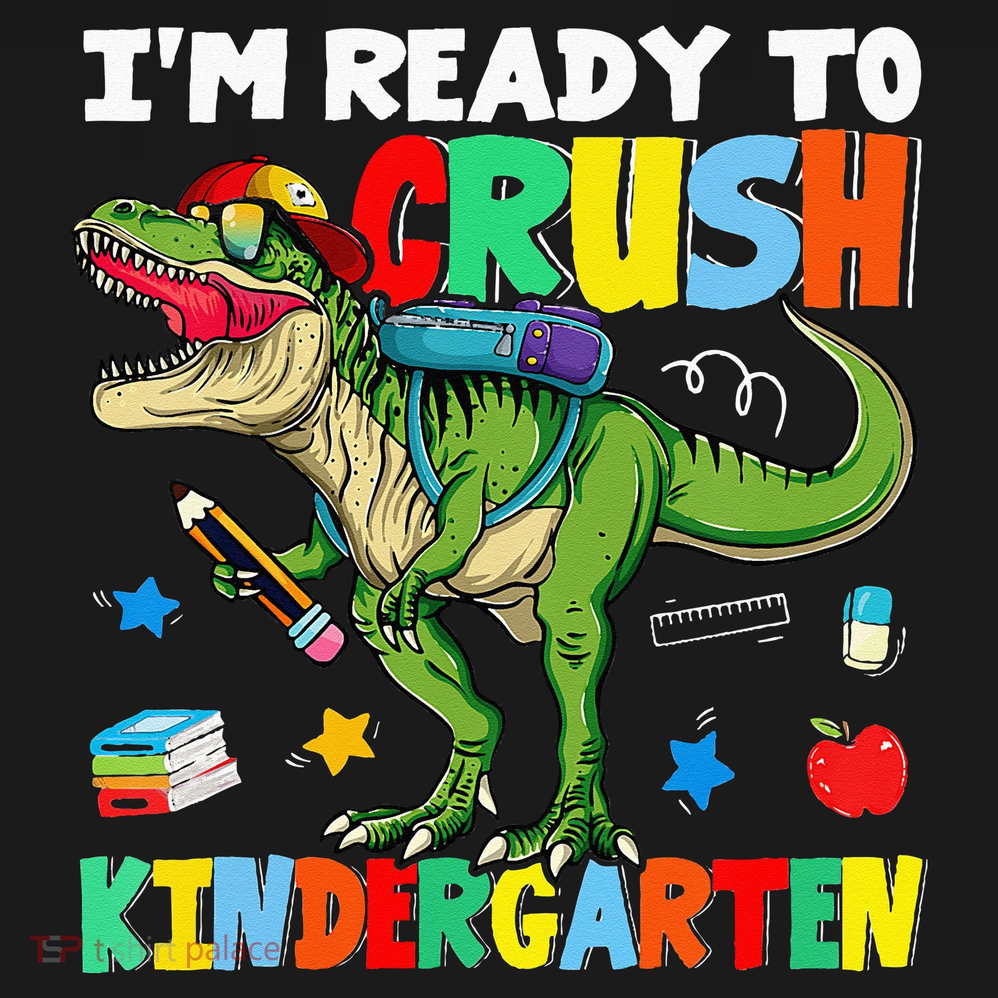 I'm Ready To Crush Kindergarten Back To School Dinosaur Women's Hoodie