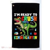 I'm Ready To Crush Kindergarten Back To School Dinosaur Golf Towel thumb 0