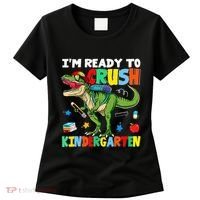 I'm Ready To Crush Kindergarten Back To School Dinosaur Women's T-Shirt thumb 0