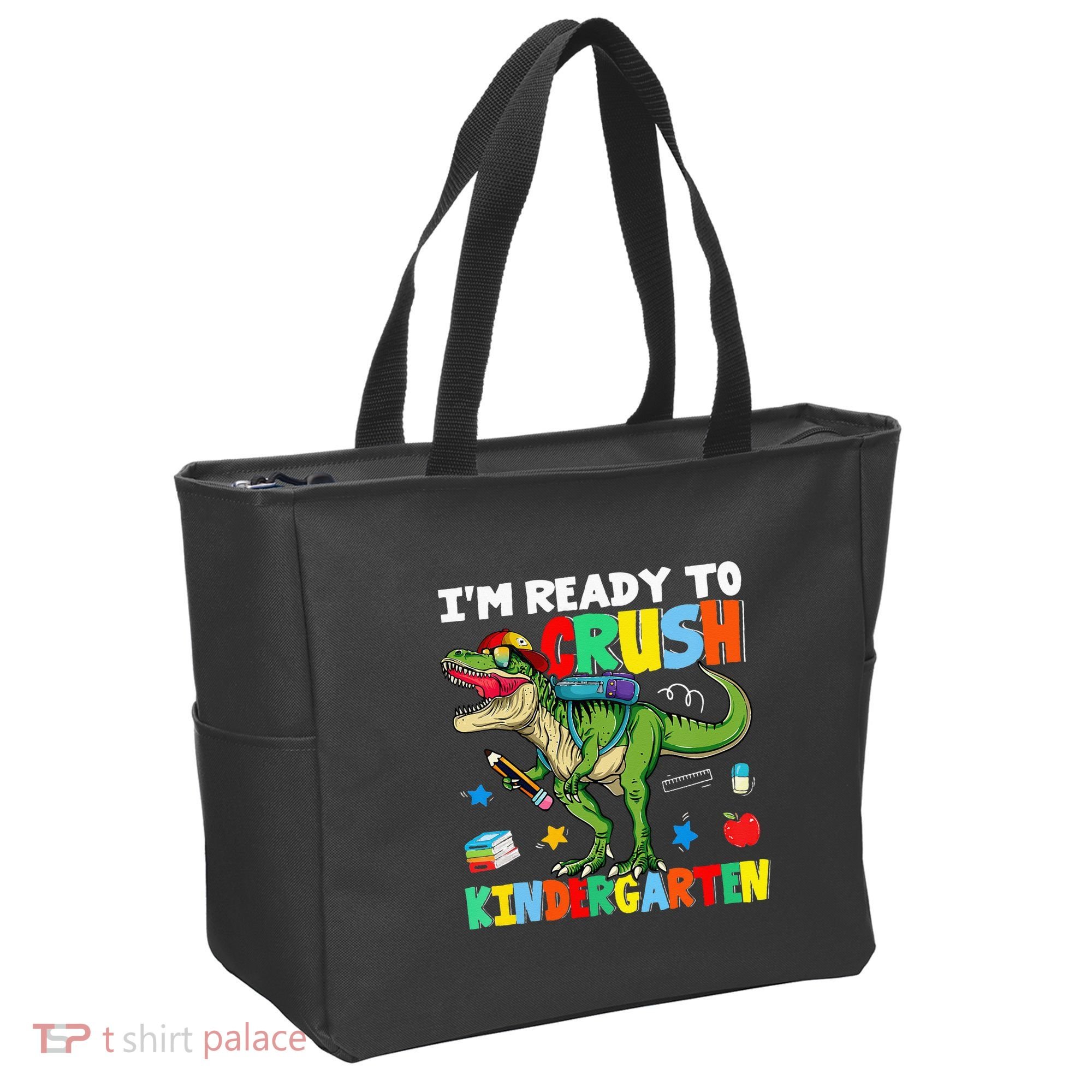 I'm Ready To Crush Kindergarten Back To School Dinosaur Tote Bag