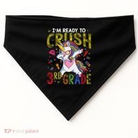 Im Ready To Crush 3Rd Grade Dabbing Unicorn Third Grade Great Gift USA-Made Doggie Bandana thumb 0