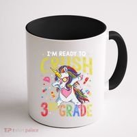 Im Ready To Crush 3Rd Grade Dabbing Unicorn Third Grade Great Gift Coffee Mug thumb 1