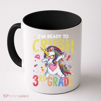 Im Ready To Crush 3Rd Grade Dabbing Unicorn Third Grade Great Gift Coffee Mug