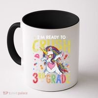 Im Ready To Crush 3Rd Grade Dabbing Unicorn Third Grade Great Gift Coffee Mug thumb 0
