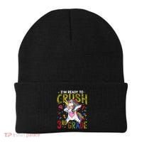 Im Ready To Crush 3Rd Grade Dabbing Unicorn Third Grade Great Gift Beanie thumb 0