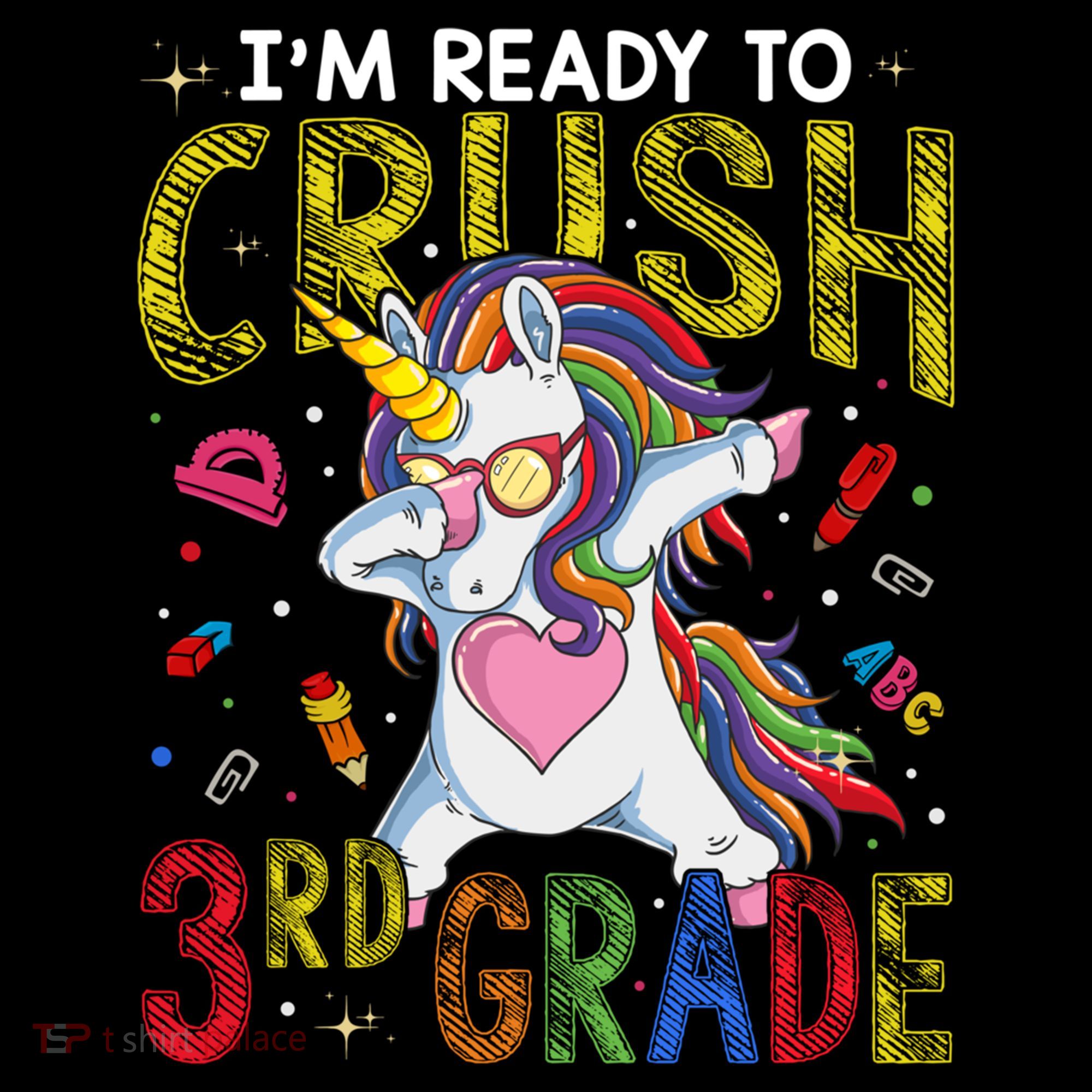 Im Ready To Crush 3Rd Grade Dabbing Unicorn Third Grade Great Gift Women's Hoodie
