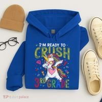 Im Ready To Crush 3Rd Grade Dabbing Unicorn Third Grade Great Gift Hoodie thumb 4