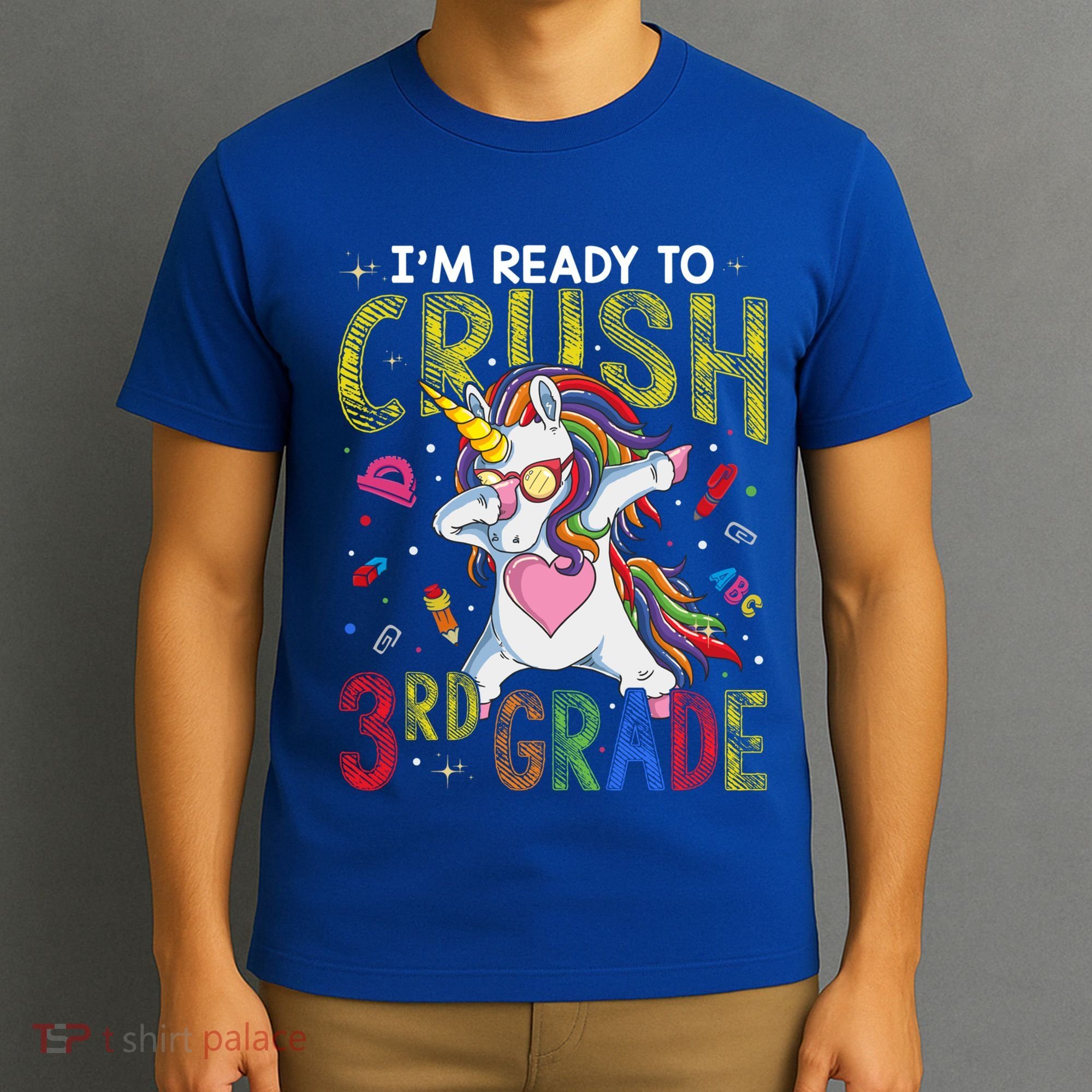Im Ready To Crush 3Rd Grade Dabbing Unicorn Third Grade Great Gift T-Shirt