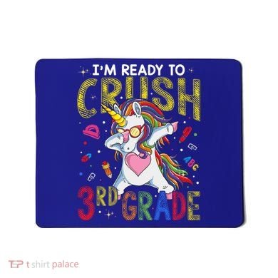 Im Ready To Crush 3Rd Grade Dabbing Unicorn Third Grade Great Gift Mousepad