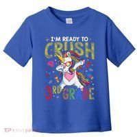 Im Ready To Crush 3Rd Grade Dabbing Unicorn Third Grade Great Gift Toddler T-Shirt thumb 0