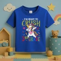 Im Ready To Crush 3Rd Grade Dabbing Unicorn Third Grade Great Gift Toddler T-Shirt thumb 3
