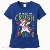 Im Ready To Crush 3Rd Grade Dabbing Unicorn Third Grade Great Gift Women's T-Shirt thumb 0