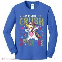 Im Ready To Crush 3Rd Grade Dabbing Unicorn Third Grade Great Gift Kids Long Sleeve Shirt thumb 0