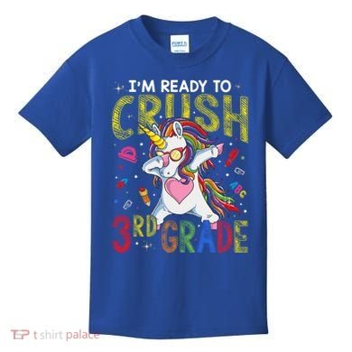 Im Ready To Crush 3Rd Grade Dabbing Unicorn Third Grade Great Gift Kids T-Shirt